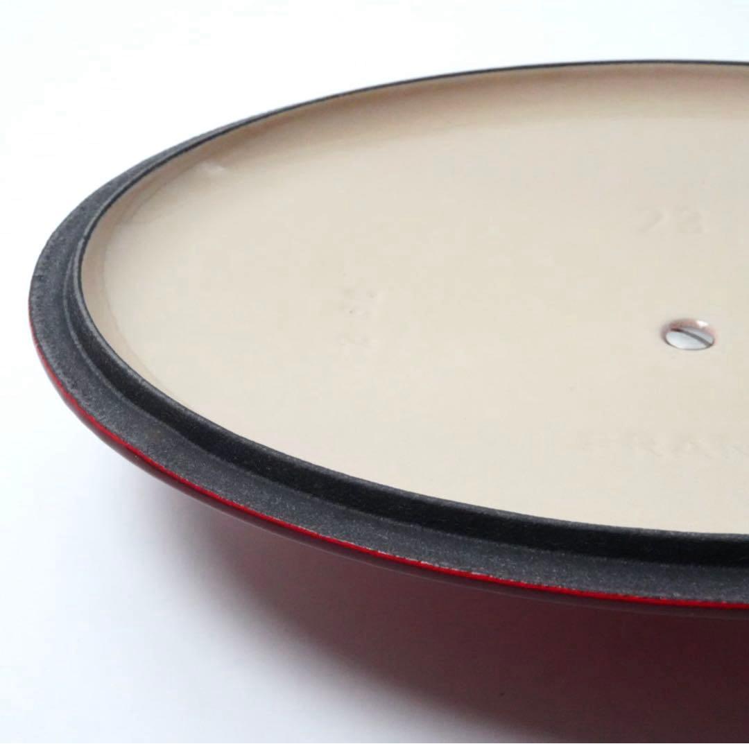 【美品】LE CREUSET　ココット オーバル チェリーレッド　23cm