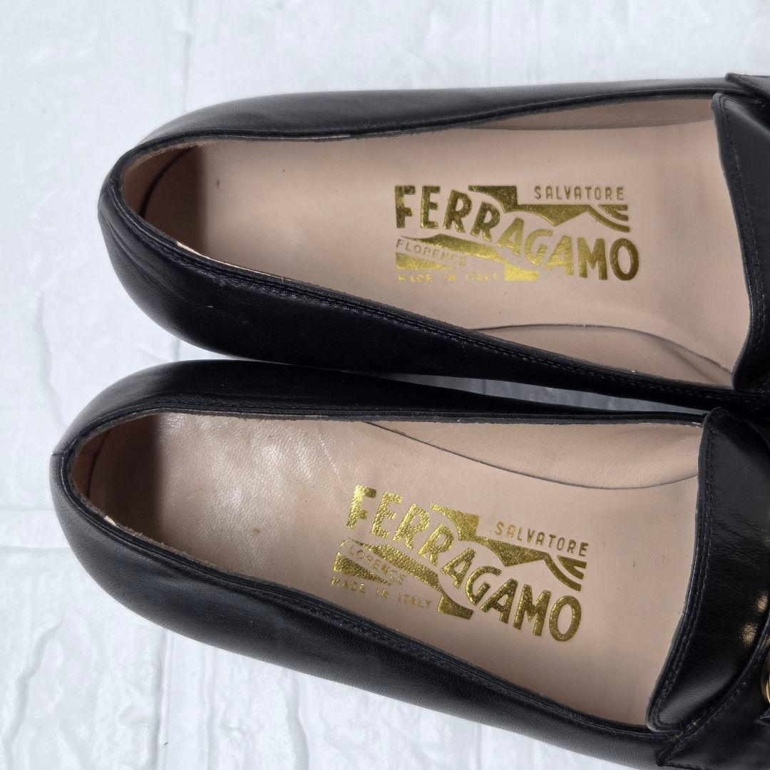 【極美品】Ferragamo ローファー ガンチーニ 24cm ブラック