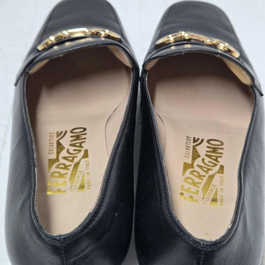 【極美品】Ferragamo ローファー ガンチーニ 24cm ブラック