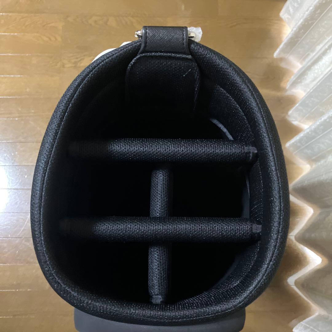 キャディバッグ PELLE MORBIDA ブラック/ホワイト