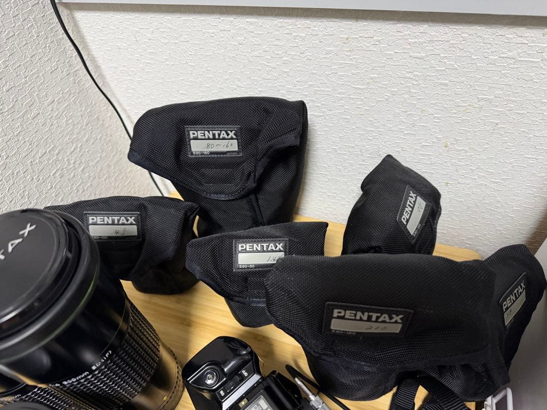 PENTAX 645 コンバータ2種/ レンズ6本　防湿庫保管