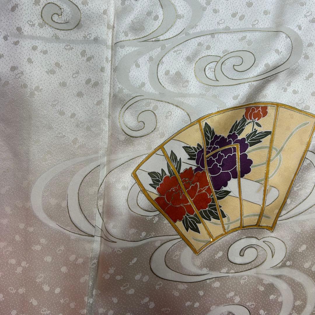 KH19 付下げ 訪問着 アイボリー 白 七五三 式典 フォーマル 身丈161㎝