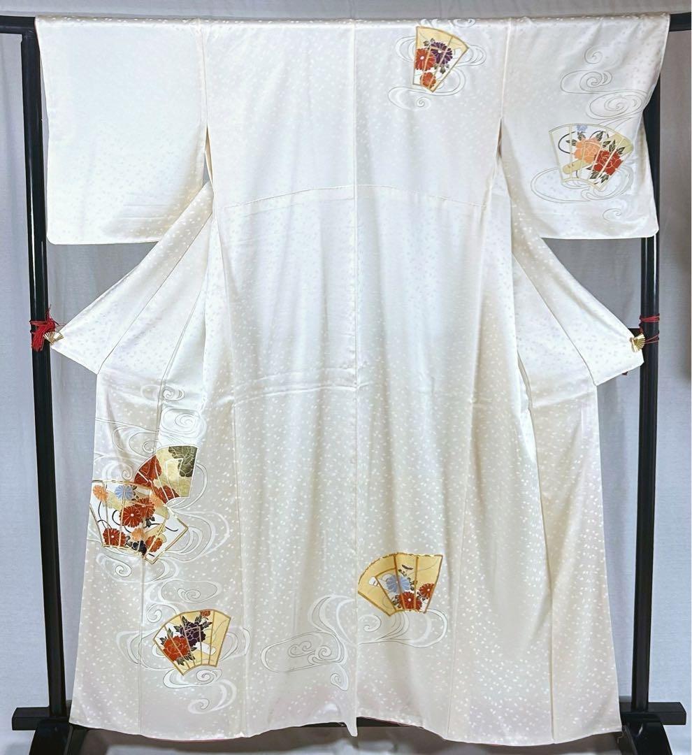 KH19 付下げ 訪問着 アイボリー 白 七五三 式典 フォーマル 身丈161㎝