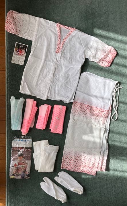 七五三　7歳　着物、長襦袢、つけ襟、お子様用肌着セット