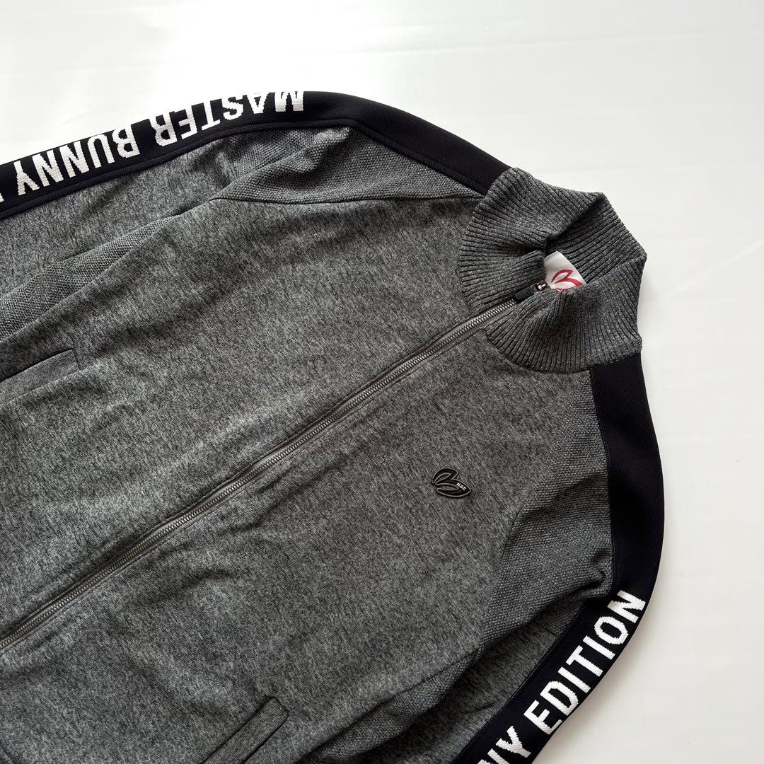 パーリーゲイツ　マスターバニー　セットアップ　サイドロゴ　メンズ　ゴルフ　グレー