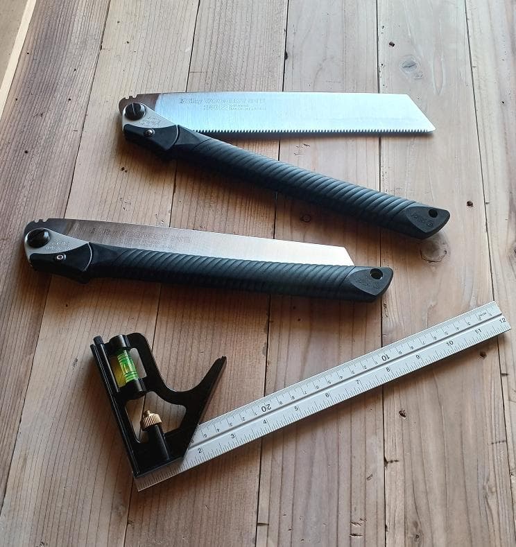 造作用ノコギリ 【シルキー ウッドボーイ】　定規【コンビネーションスコヤ】