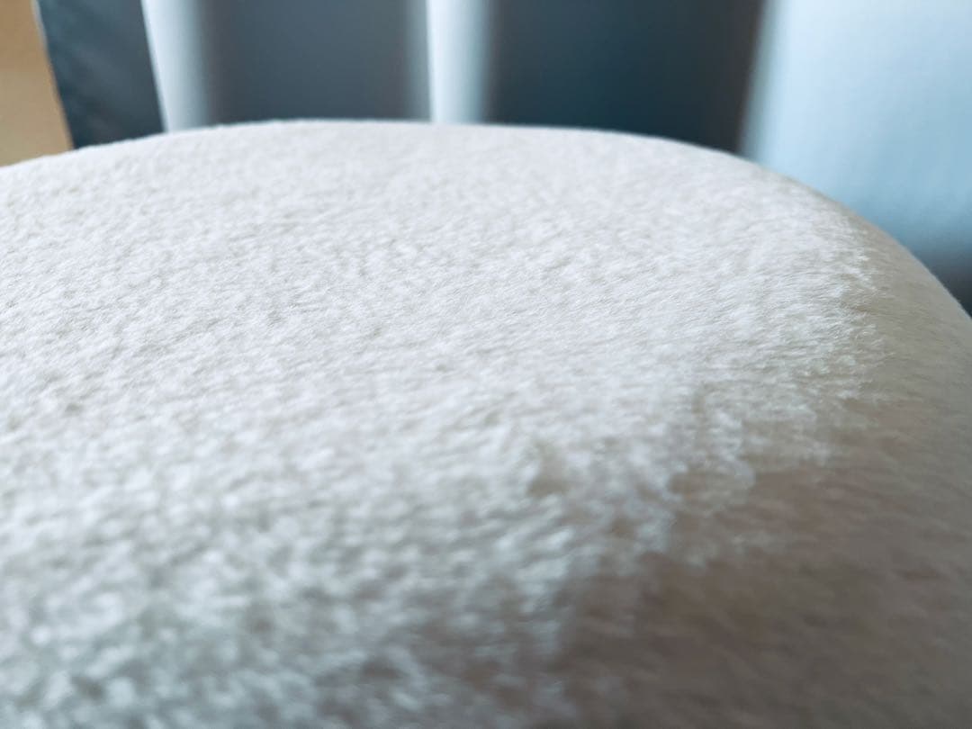 ファースツール ふわふわファー付きスツール ピュアホワイト