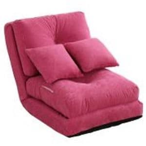 3WAY ソファーベッド 【幅60cm ピンク】 日本製 パイプフレーム