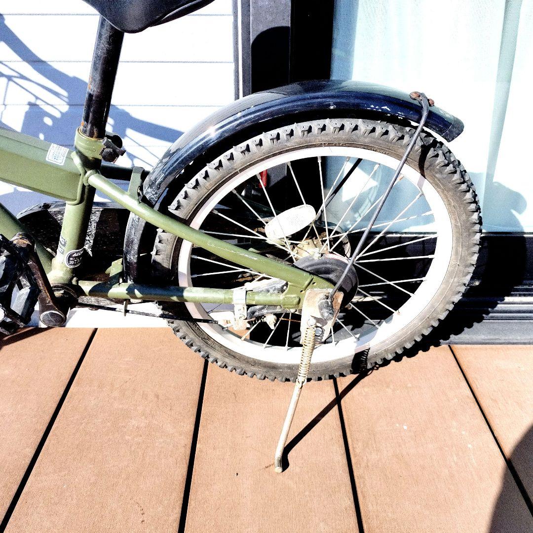 Jeep 子供用自転車 カーキ✕ブラック前カゴ付き　18インチ　訳あり