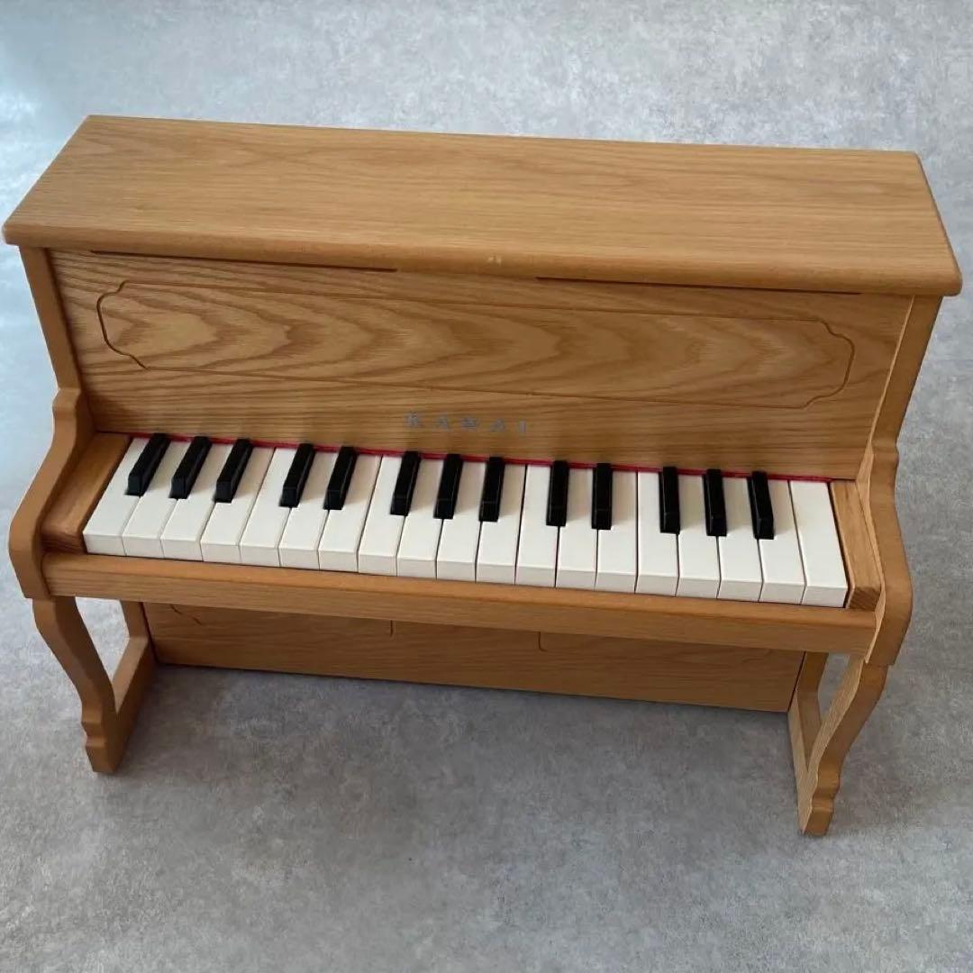 【美品】KAWAI カワイ アップライトピアノ ナチュラル ミニ ピアノ32鍵盤