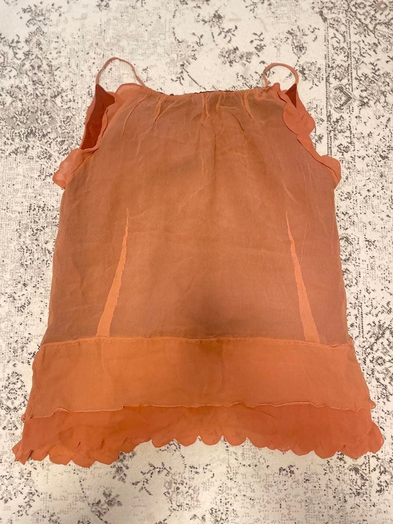 Chloé フリルオレンジキャミソール