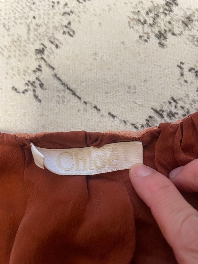 Chloé フリルオレンジキャミソール