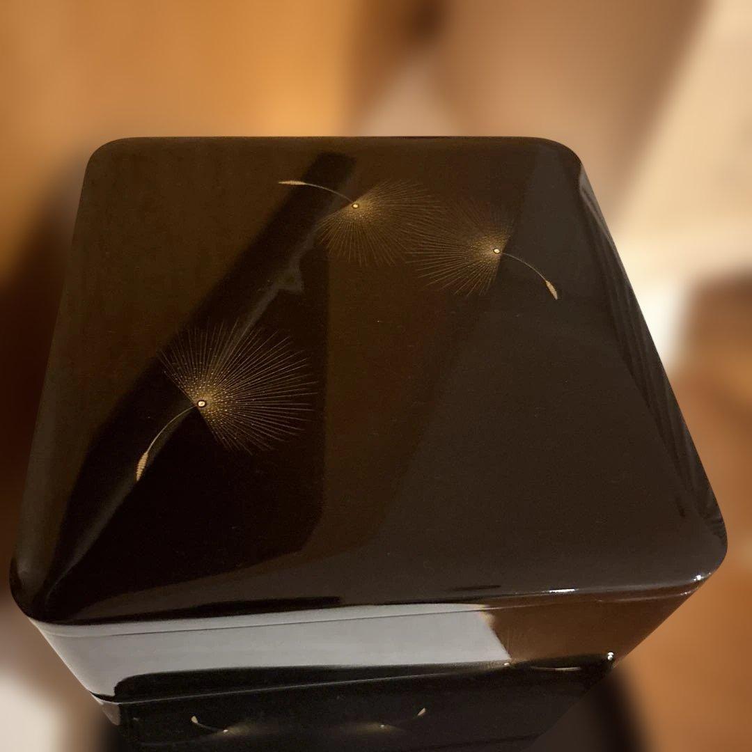 輪島塗 三段重 黒呂色 飛花沈金　小西啓介作　重箱 木箱付 お正月/祝膳