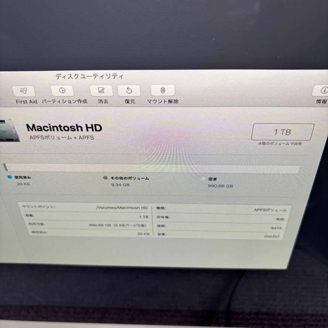 Apple iMac A1418 一体型　メモリ不明　HDD1TB #10