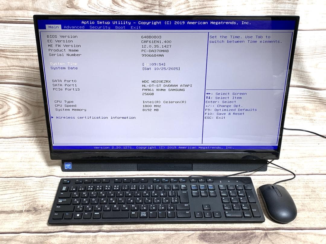 NEC テレビ M.2+2.0TB/Windows11 24H2/24型/良品