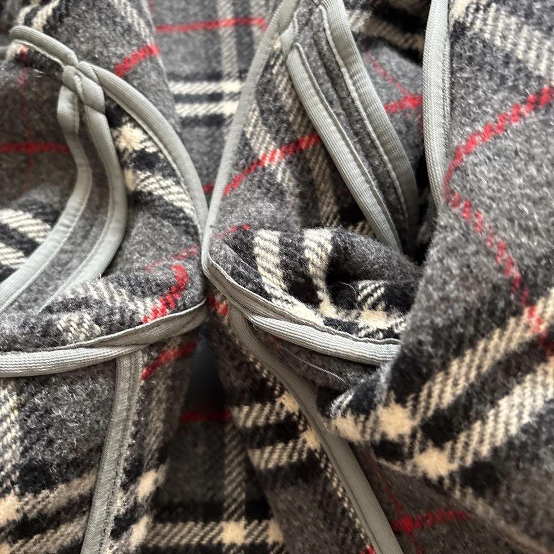 美品✨バーバリー ダッフルコート ノバチェック ウール100% グレー