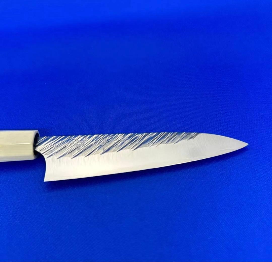 黒崎優　風神SPG2鎚目ペティーナイフ120mmスタビライズドウッド(白樺瘤)柄