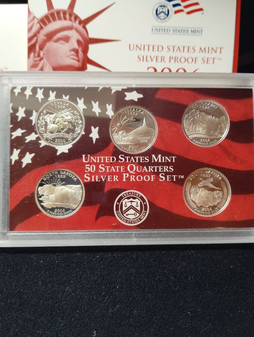 2006年 アメリカ 50州記念銀貨 シルバープルーフセット