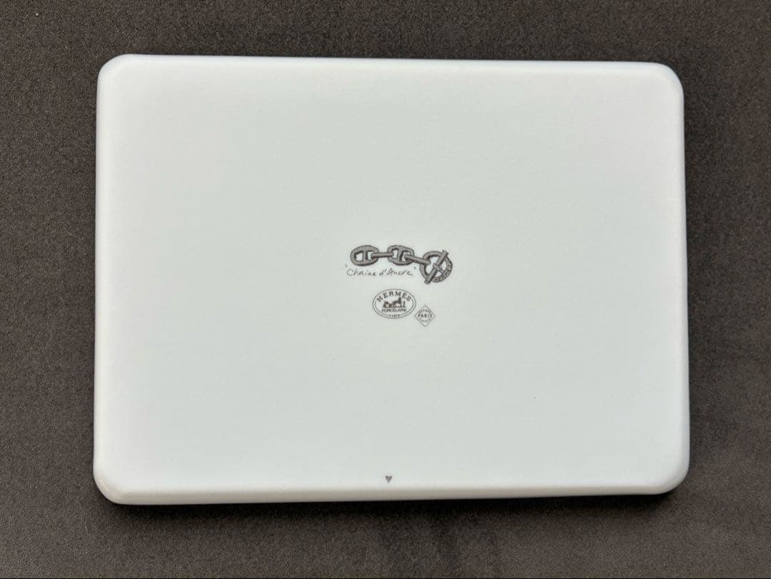 HERMES エルメス シェーヌダンクル スクエアプレート 角皿 箱付き