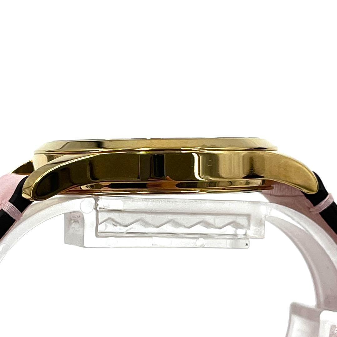 【極美品】グッチ Gタイムレス 4キャットヘッド イエローゴールドPVD ピンク