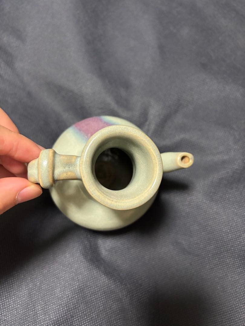 中国古美術品　鈞窯　茶壺　执壺