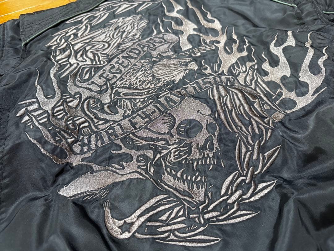 カモメ ハーレーダビッドソン ライダーズナイロンジャケット