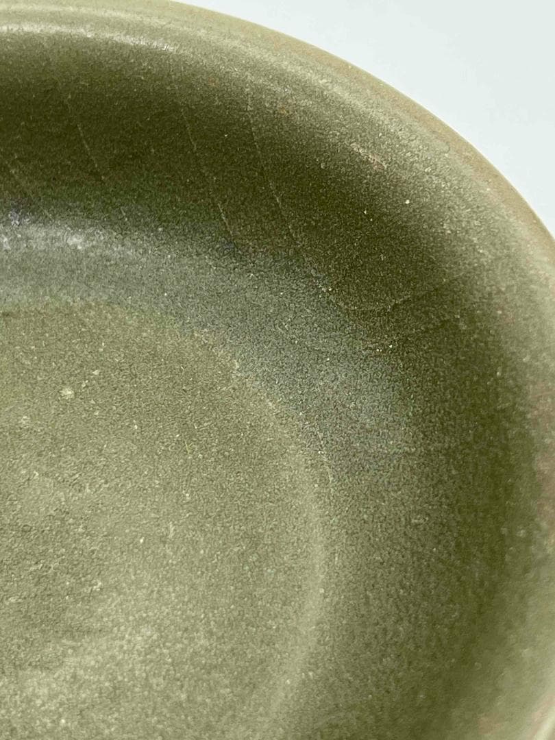 元時代　青磁　龍泉窯茶盞　青磁茶碗 　唐物　古賞物　時代物(D-84)