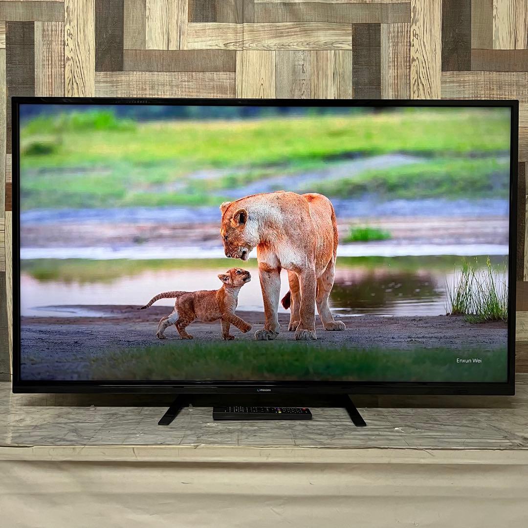 即日受渡❣️全国送料込マクスゼン50型4K液晶テレビ外付HDD対応新品リモコン付
