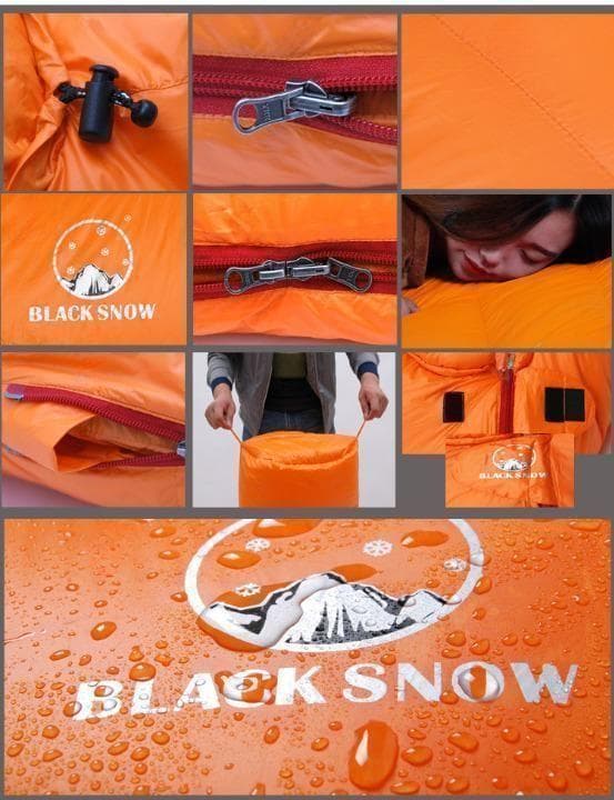 ★SALE★　高級ダウン使用　マミー型　寝袋 ダウンシュラフ　400g　グリーン