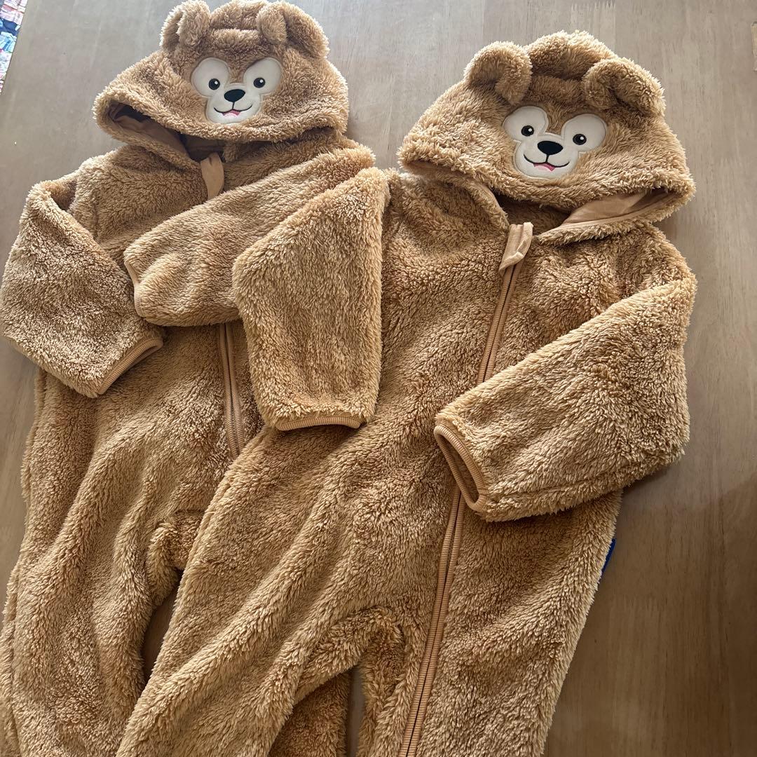 双子　【公式】ダッフィー 着ぐるみ　カバーオール90cm