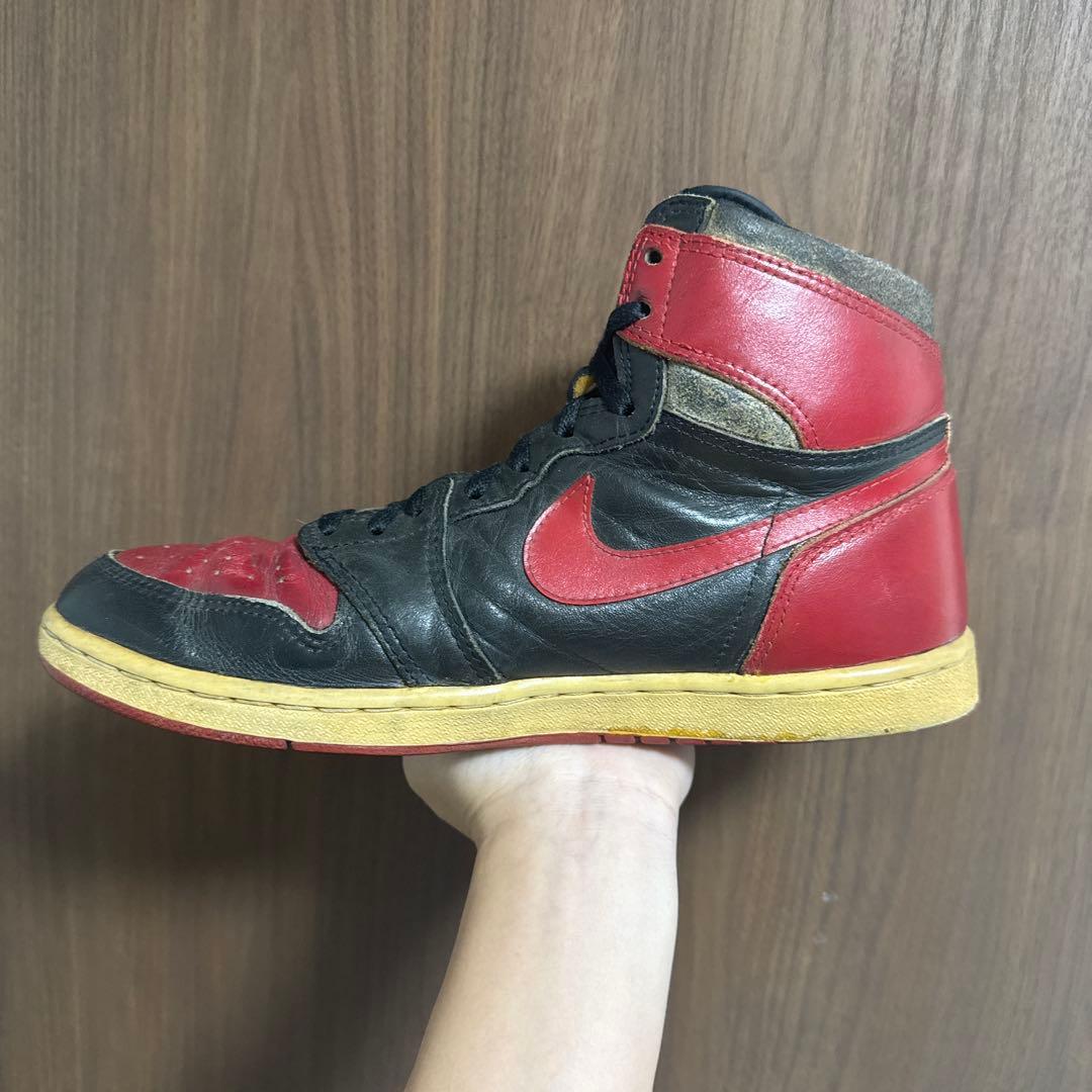 air jordan 1 オリジナル 黒赤 1985年製
