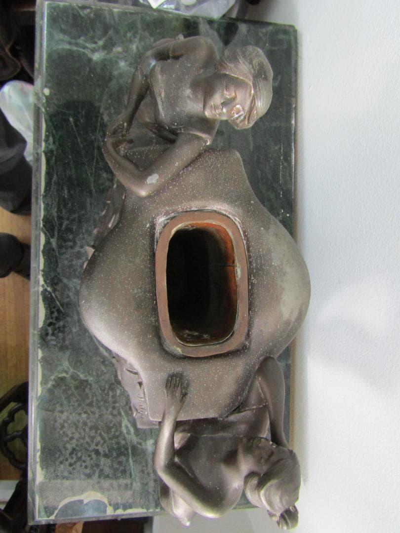 ヴィンテージ　銅製　花瓶　P. Philippi 装飾花瓶