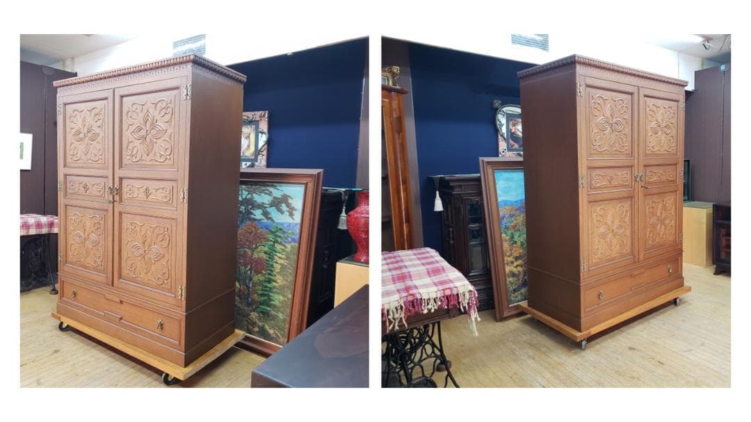 K25　美品　イギリス製　鍵付き　ワードロープ