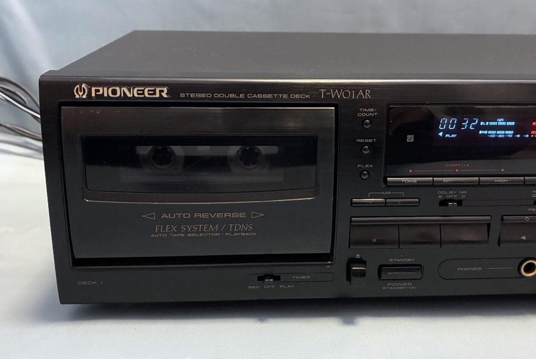 【動作OK】　ダブルカセットデッキ　PIONEER　パイオニア　T-W01AR