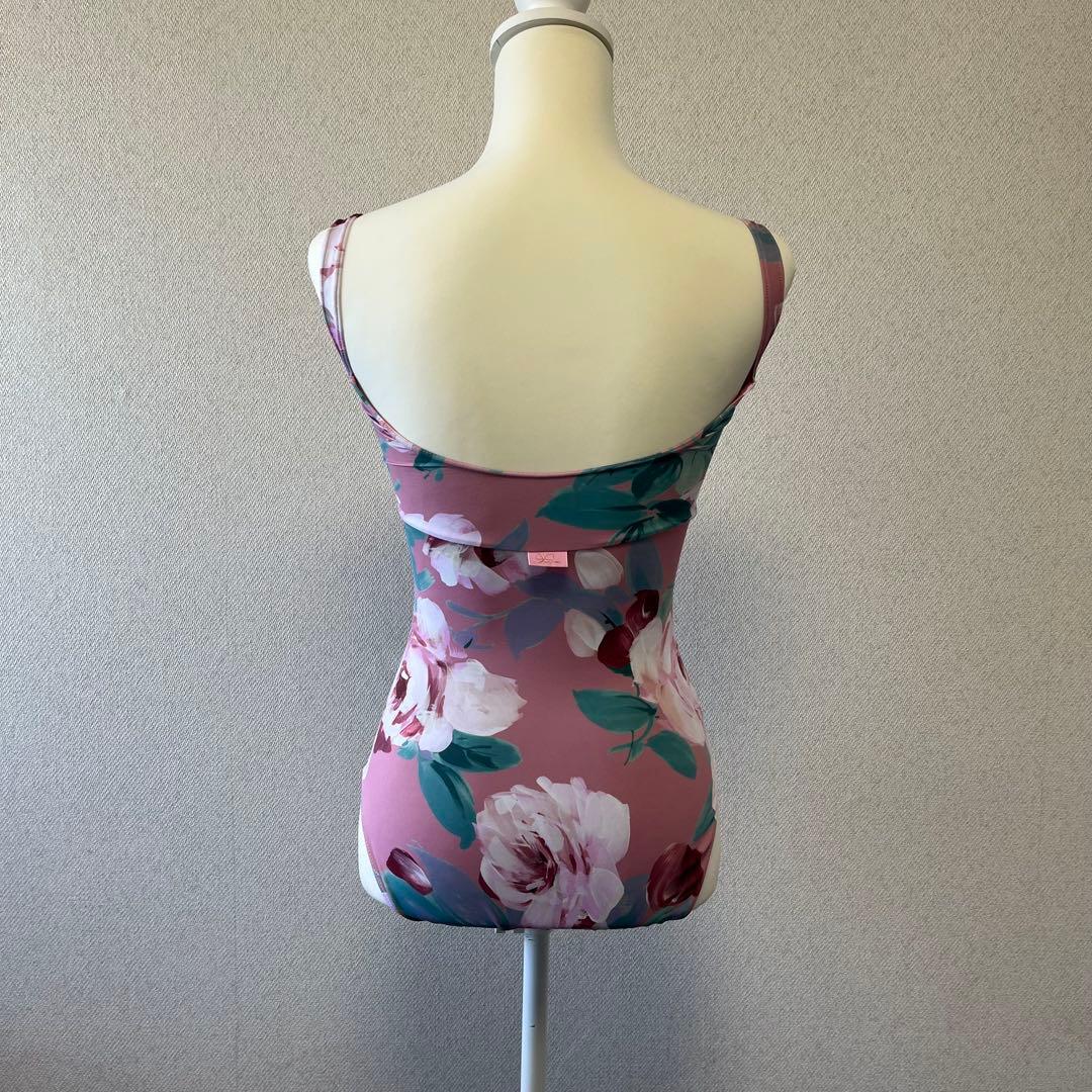 ♪stina花柄ピンクレオタード XL