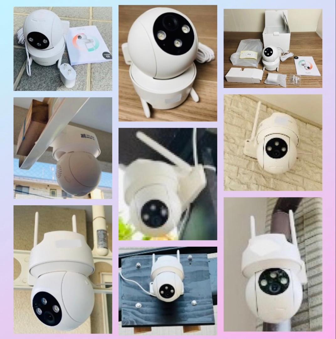 ❤2K超高画素☆夜間カラー撮影OK❣360°全方位死角なし♪❤防犯カメラ