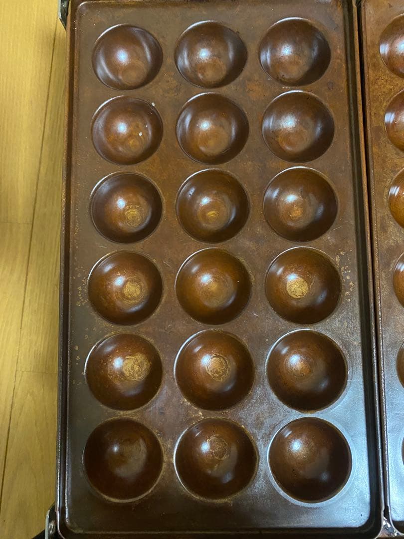 業務用たこ焼き器機18穴3連　銅板