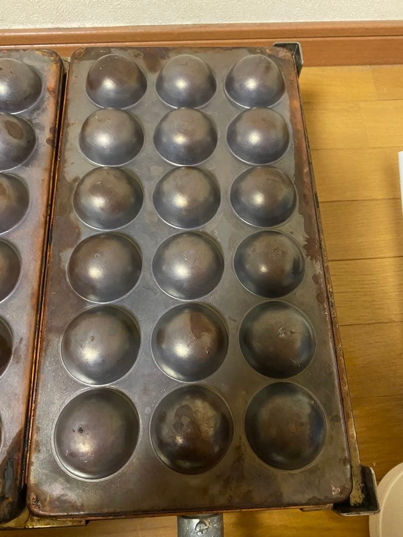 業務用たこ焼き器機18穴3連　銅板