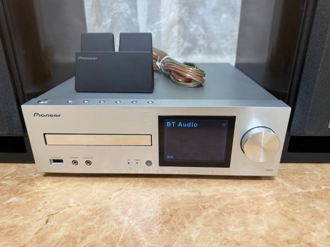 ★美品★Pioneer製ミニコンポ スピーカーがオシャレなウッド調 音響良好♪