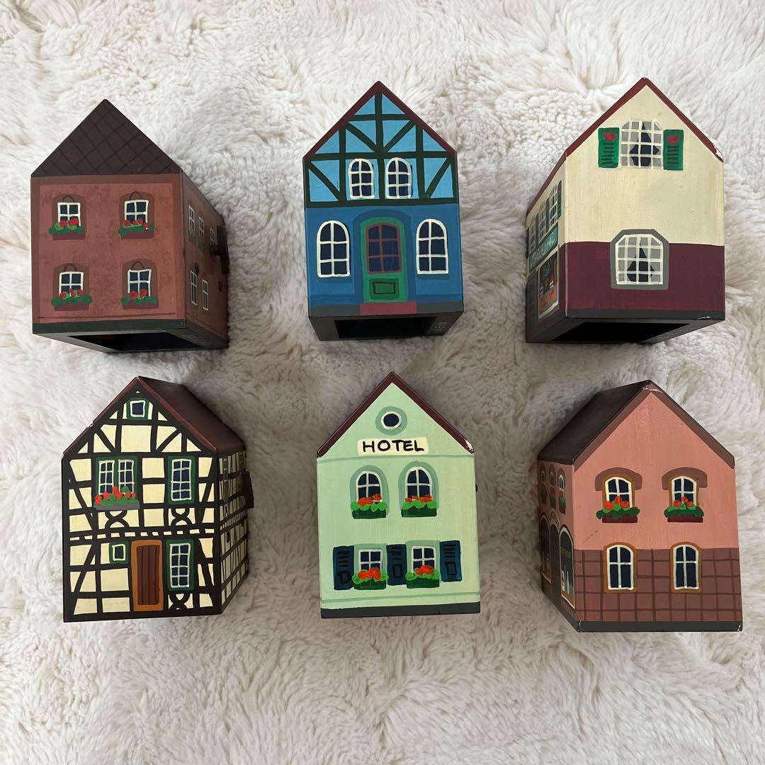 木製オルゴールセット 12個 ドイツ建物