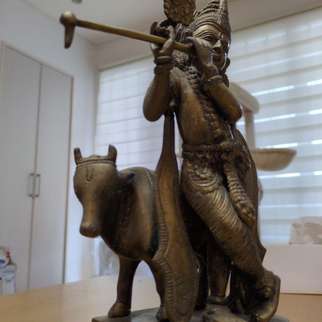 銅置物　お洒落なアジアン仏像？　28cm