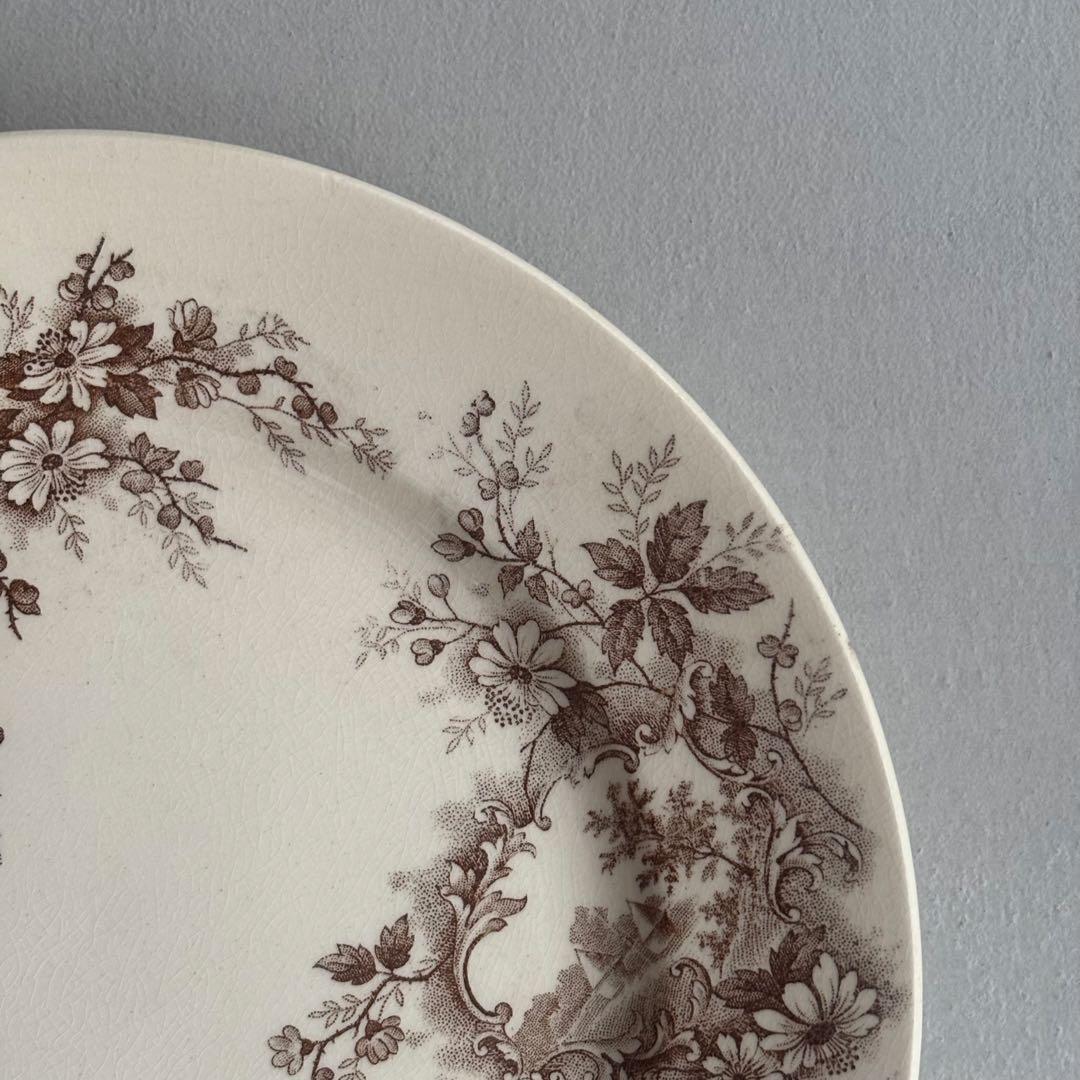 フランスアンティーク ショワジールロワ POMPADOUR ディナープレートD