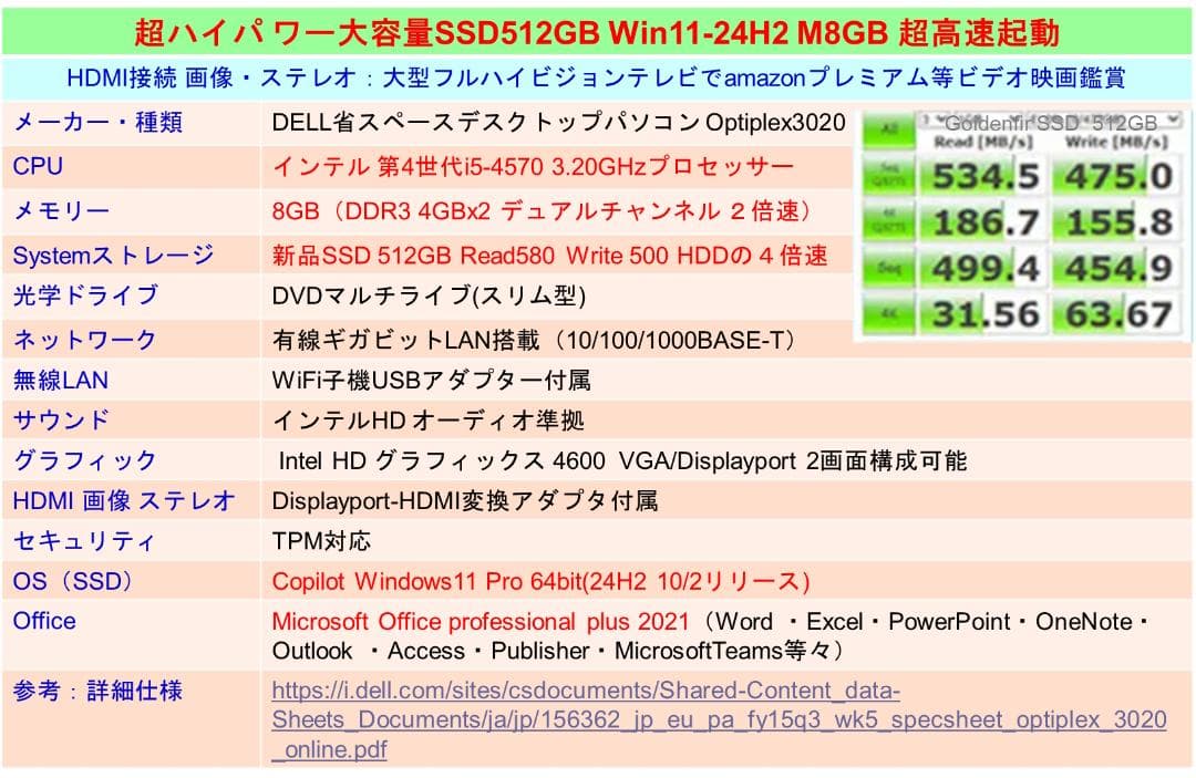 んん〜まかァァウッッ!!!! 　完全【整備済み品】SSD512G i5