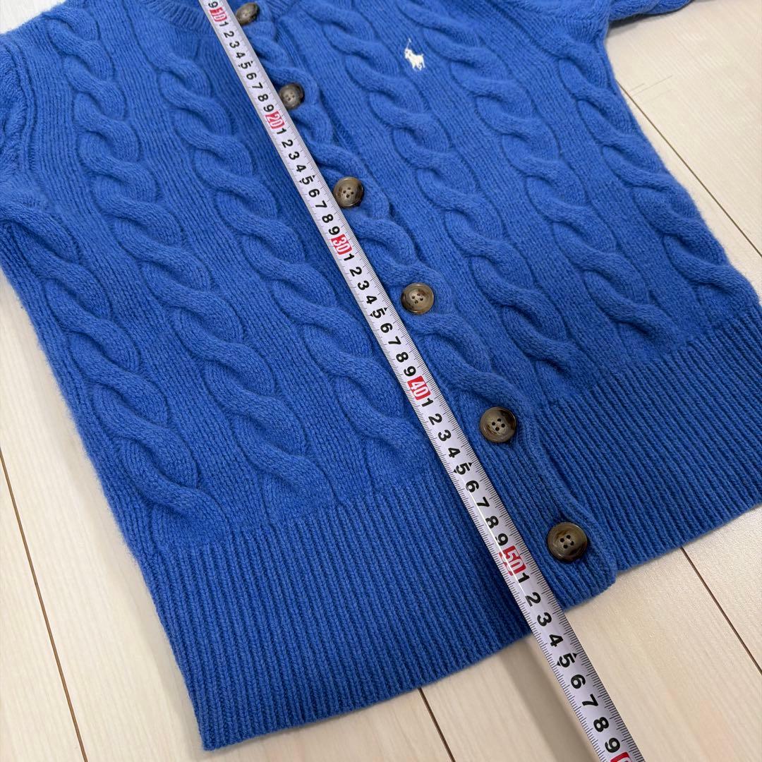 Polo Ralph Lauren 青 ケーブルニットカーディガン