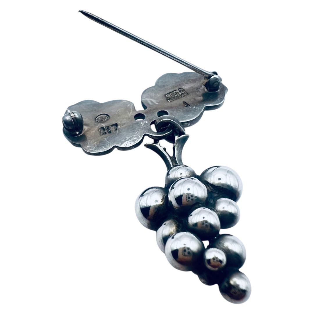 ジョージジェンセン　ムーンライトグレープ　217A シルバー　ブローチ