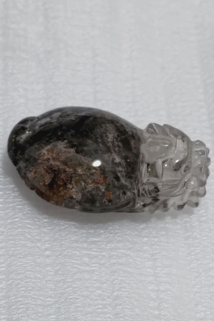 高級品ガーデンクォーツ置物　ロングイ　龍亀　風水　激安❗