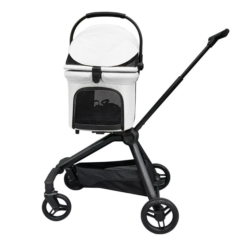 アルミフレーム分離式ペットカート（秒で折りたたみ・大置物バスケット）