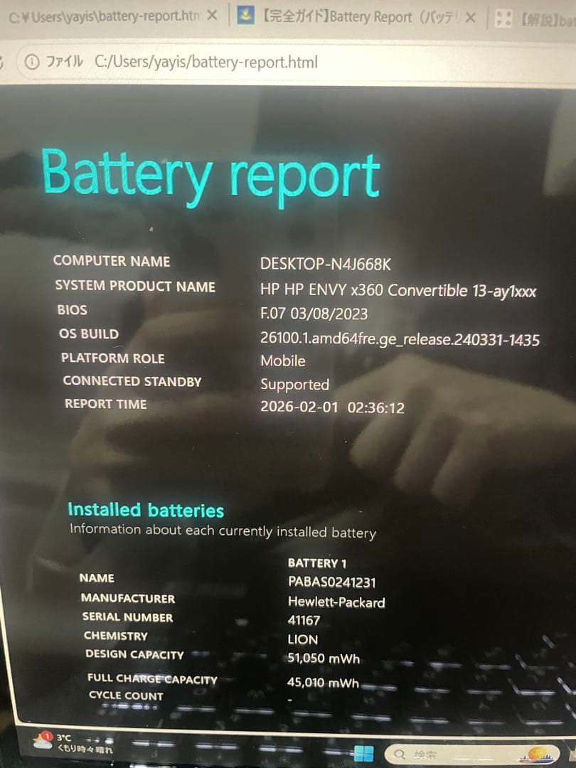 HP ENVY x360 ノートパソコン