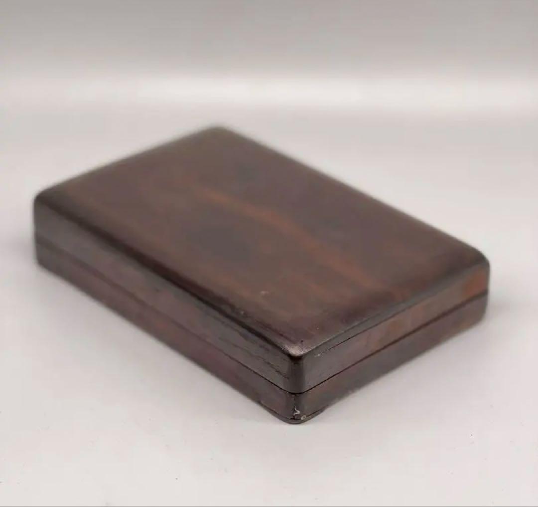 古美術　清朝古硯　硯　書　紫檀蓋付