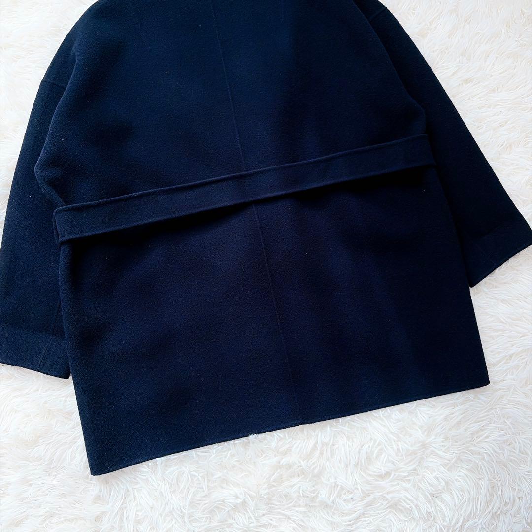 SOEJU ソージュ　SOÉJU ウールリバーミディコート　ネイビー